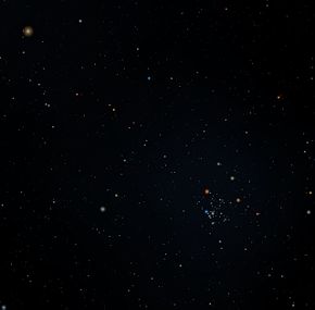 Otevřená hvězdokupa NGC 2516 zobrazená v programu Stellarium. Autor: Roberto Mura