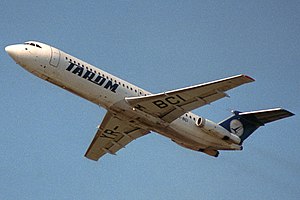 a low wing airliner powered by two aft-mounted engines