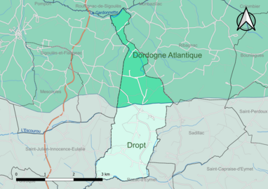 Carte en couleur présentant le(s) SAGE couvrant le territoire communal