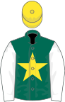 Dark green, yellow star, white sleeves, yellow cap