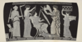 Bride plays a spindle harp, labeled "trigonon" by a researcher. Attica. Red figure, by the Bath Painter (ARV2 1126/6). New York, Metropolitan Museum, acquisition number: 16.73. Ca. 430-20[22][23]