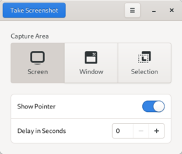 La dialog-box di gnome-screenshot