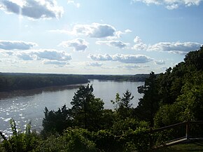 Rocheport, Missouri yakınlarından nehrin bir görünümü