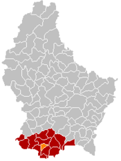 Localização de Schifflange em Luxemburgo