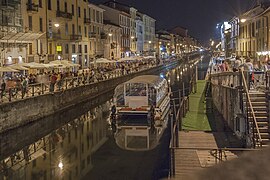 Navigli in Milan by night