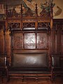 New Town Hall Munich, Small conference room, neo-Gothic stools by August Spieß with modern covers