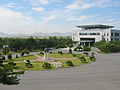 Panmunjeom, das südkoreanische House of Peace („Haus des Friedens“), im Hintergrund Kijŏng-dong