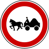 No animal-drawn vehicles