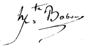 signature de Hippolyte Babou