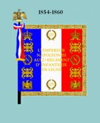 Drapeau de 1854 à 1860 (avers)