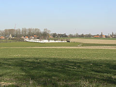 View of Hooge from the south, with Hooge Crater Cemetery clearly visible