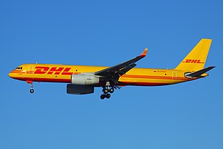 'n Tupolev Tu-204C wat deur Aviastar-TU vir DHL bestuur word