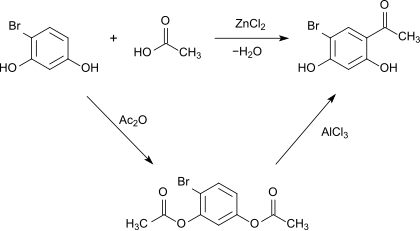 Acetylierung von 4-Bromresorcin