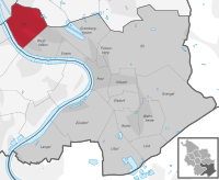 Lage des Stadtteils Poll im Stadtbezirk 7