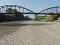 Puente de hierro sobre el río Guadiaro.