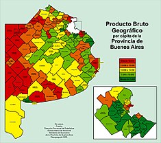 Produit Brut Géographique per capita.