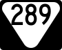 State Route 289 marker