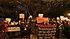 Demonstration of citizens against tar sands and the Keystone Pipeline.