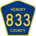 County Road 833 marker