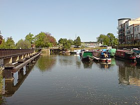 Hertford Basin, the first marina on the Navigation