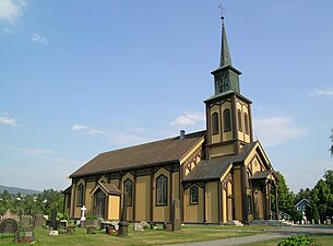 Hønefoss Church in Ringerike, burned down 2007.