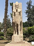 Statue of Ramses II wearing white crown