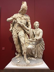 Sainte Genenviève, plâtre, musée des Beaux-Arts d'Angers.