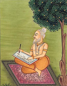 Valmiki schrijft de Ramayana