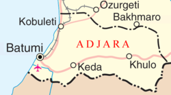 A mair detailed map o Adjara.