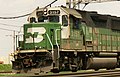 BN 3157, an EMD GP50 leading a westbound through Eola, Illinois