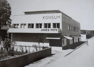 Konsumbyggnaden, Leksand, av Ville Tommos, 1932