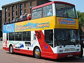 Open-top Maghull Coaches Scania N113DRB with East Lancs Cityzen bodywork