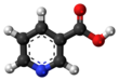 Ball and stick model of niacin