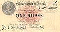 British Indian 1 rupee (1917)