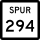 State Highway Spur 294 marker