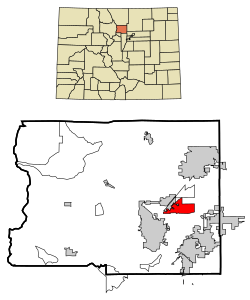 Location in Boulder County and the state of Colorado