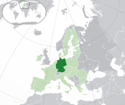 Location of Euro gold and silver commemorative coins (Germany)