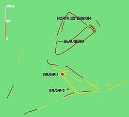 Les tumulus au pied de l'oppidum