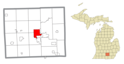 Location within Jackson County