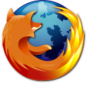 The logo for the first post-release version of Firefox in 2004, featuring lighter colors than the previous version