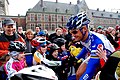 Boonen voor de start van de Omloop Het Nieuwsblad 2009