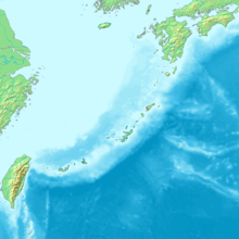 宇多良炭坑の位置（南西諸島内）