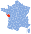 Localisation de la Vendée.