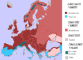 mape des redjons climatikes d' Urope