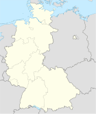 Deutschlandkarte, Position des Landkreises Ochsenfurt hervorgehoben