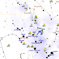 Map showing the location of M21