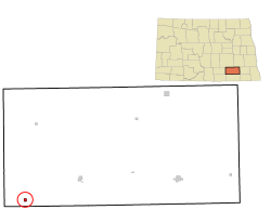 Location of Kulm, North Dakota