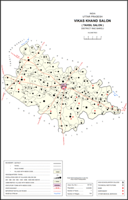 Map showing Pari (#483) in Salon CD block