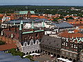 Lübeck Rådhus, markedspladsen og Mariekirken