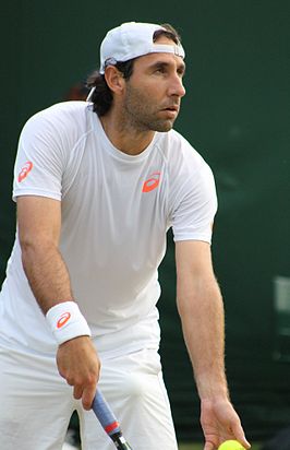 González tijdens Wimbledon 2014